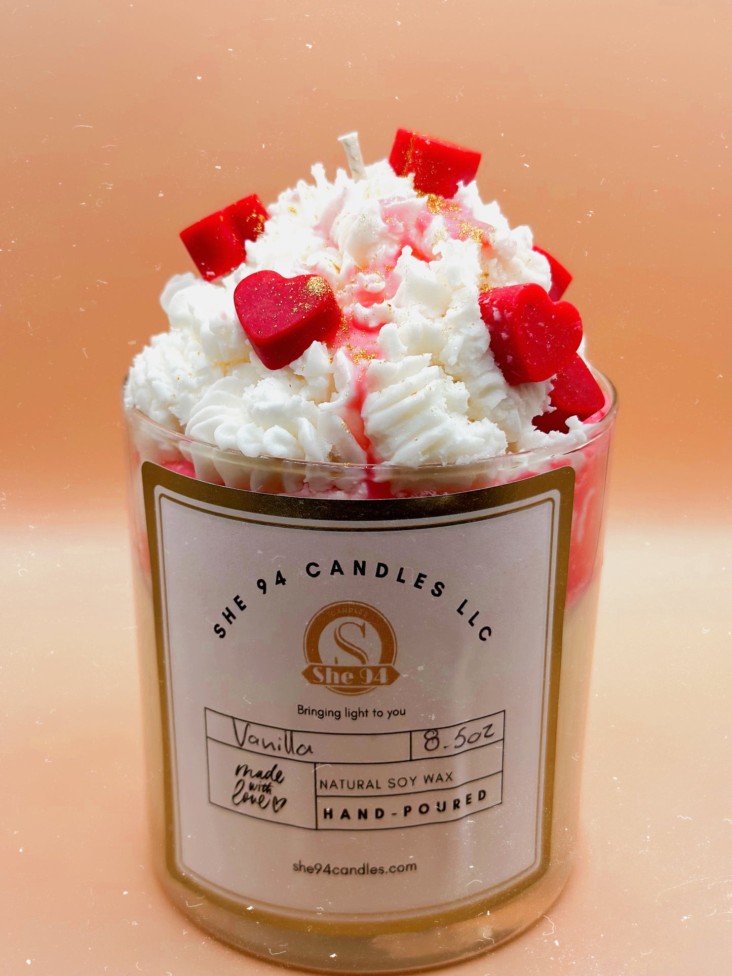 Valentine's cupcake candle